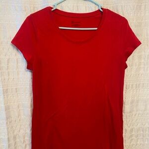 NO BOUNDARIES Large Red Short Sleeve Top